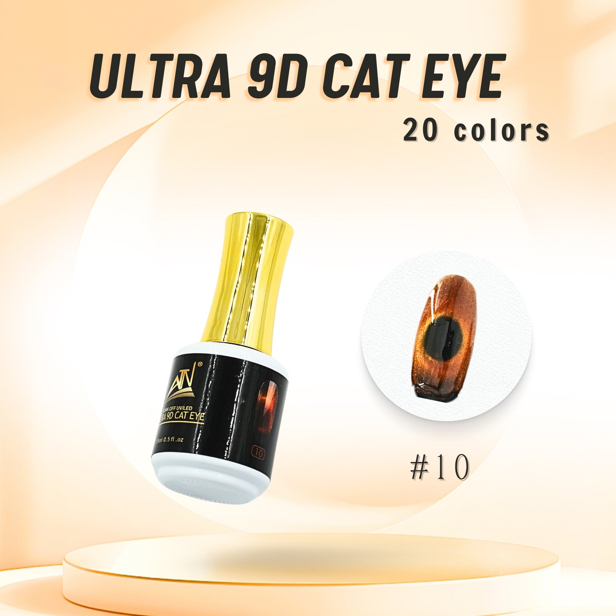 Sơn gel mắt mèo ATN ULTRA 9D 15 ml | Bộ 20 màu