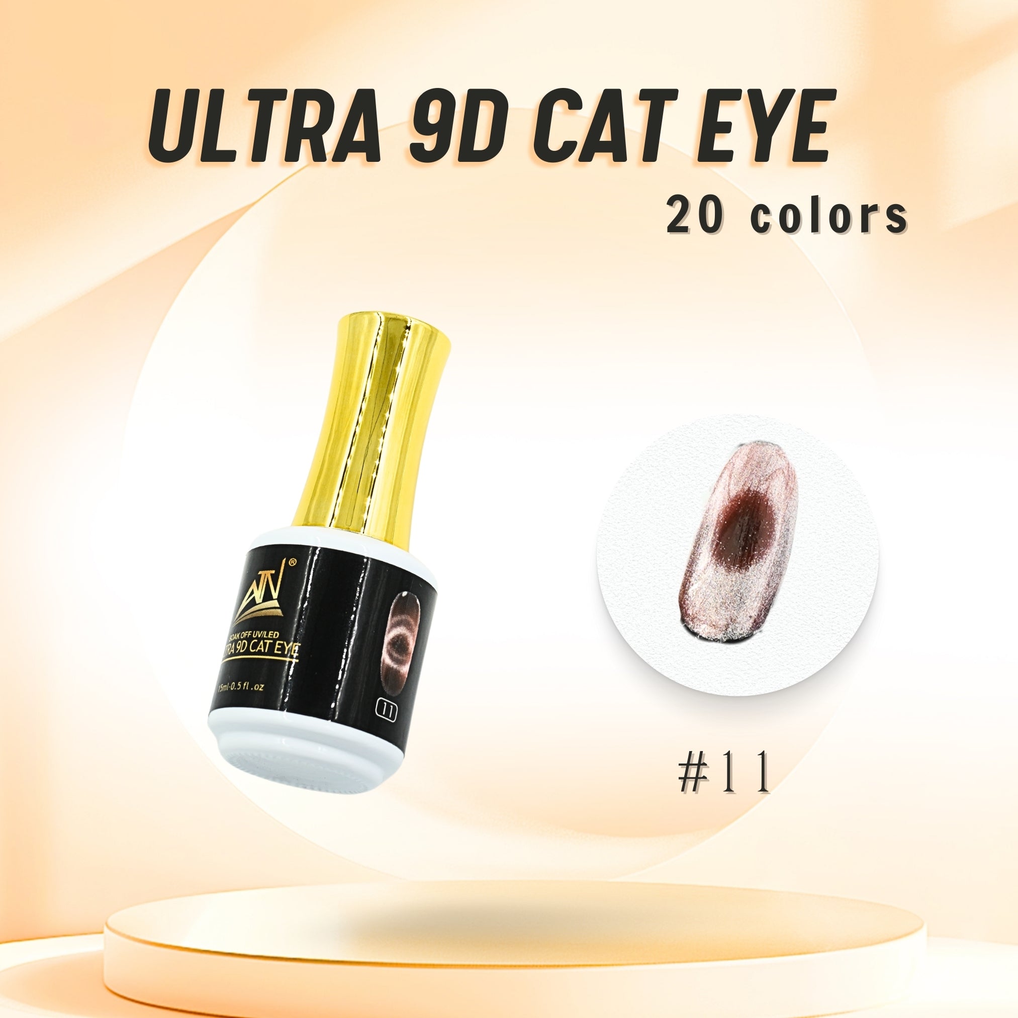 Sơn gel mắt mèo ATN ULTRA 9D 15 ml | Bộ 20 màu