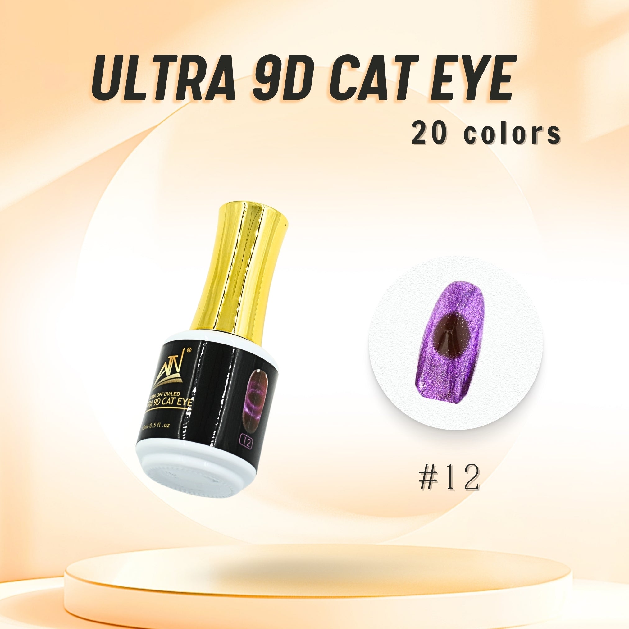 Sơn gel mắt mèo ATN ULTRA 9D 15 ml | Bộ 20 màu