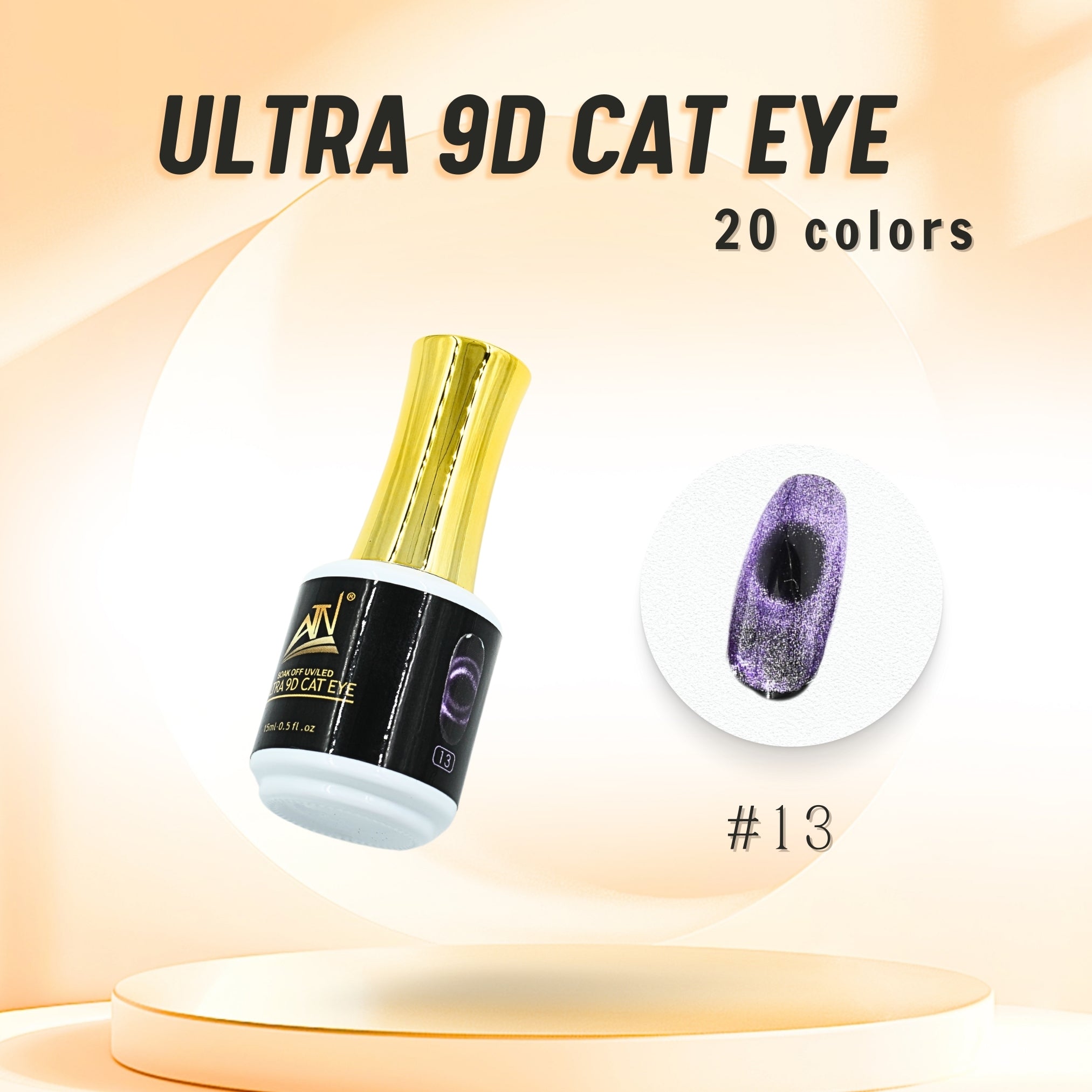 Sơn gel mắt mèo ATN ULTRA 9D 15 ml | Bộ 20 màu