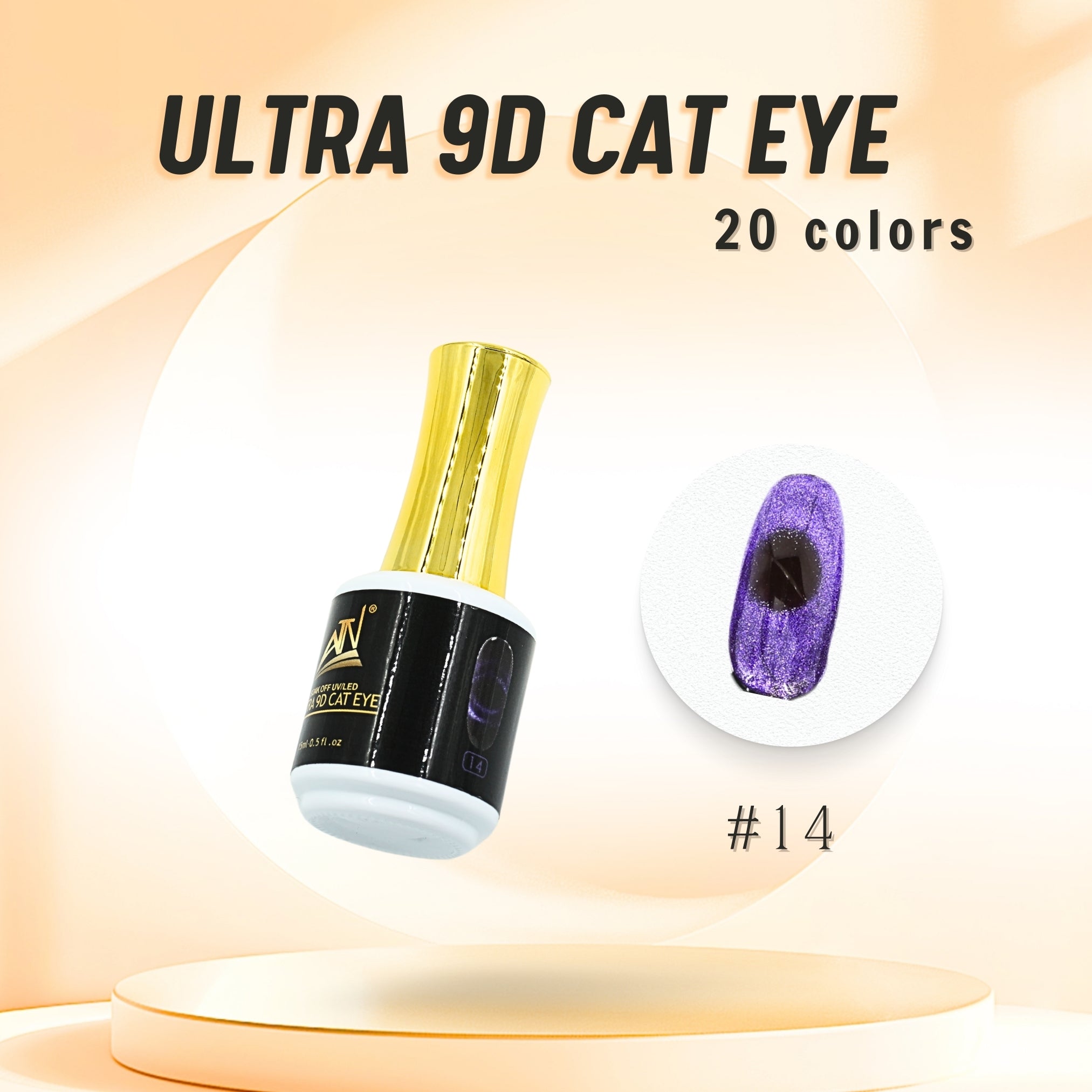 Sơn gel mắt mèo ATN ULTRA 9D 15 ml | Bộ 20 màu