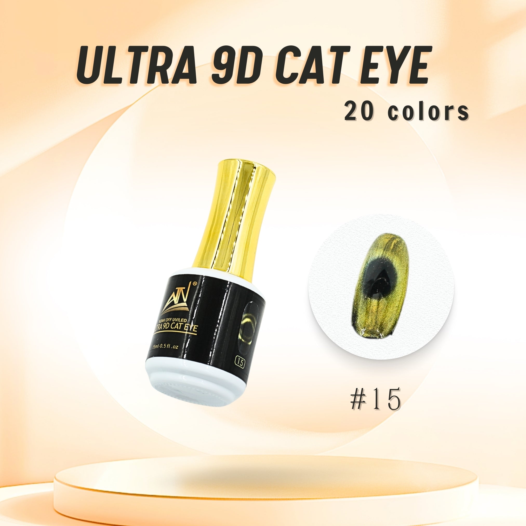 Sơn gel mắt mèo ATN ULTRA 9D 15 ml | Bộ 20 màu