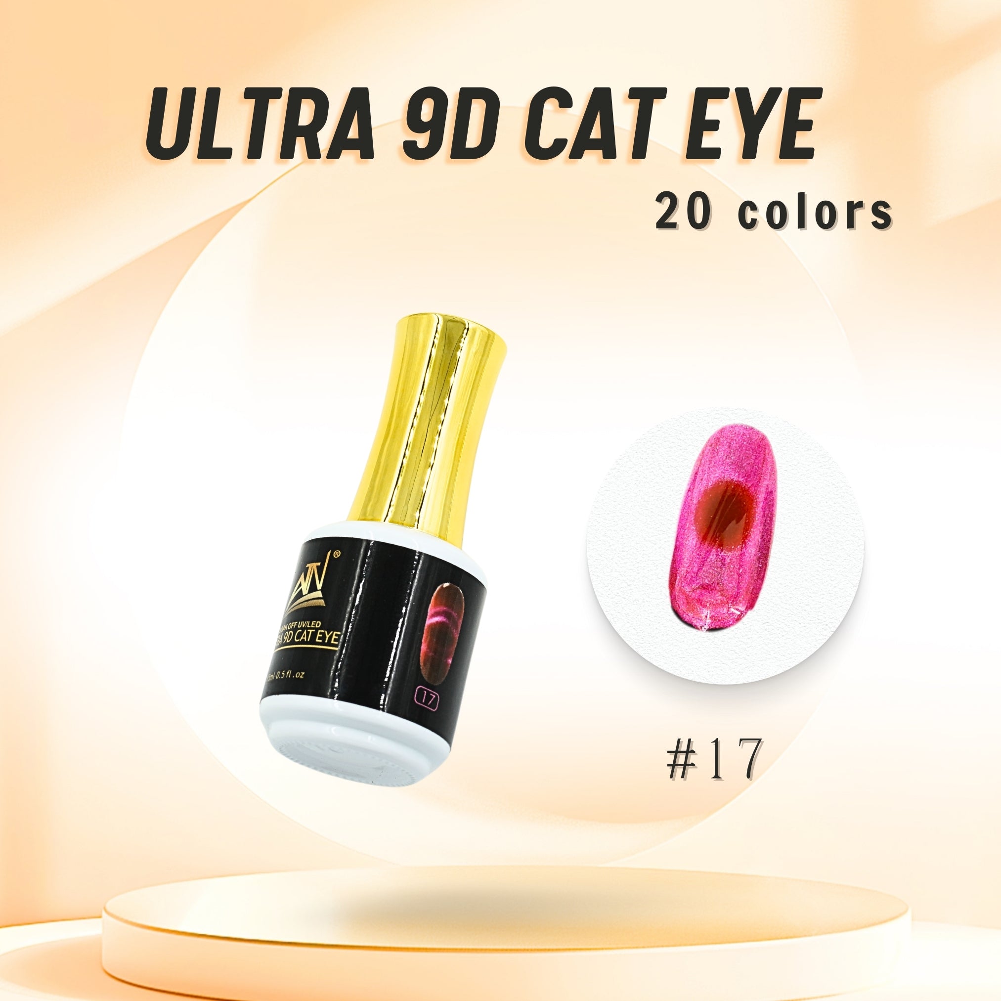 Sơn gel mắt mèo ATN ULTRA 9D 15 ml | Bộ 20 màu
