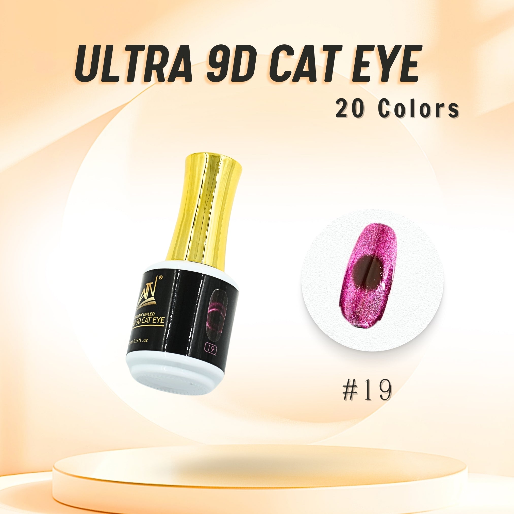Sơn gel mắt mèo ATN ULTRA 9D 15 ml | Bộ 20 màu