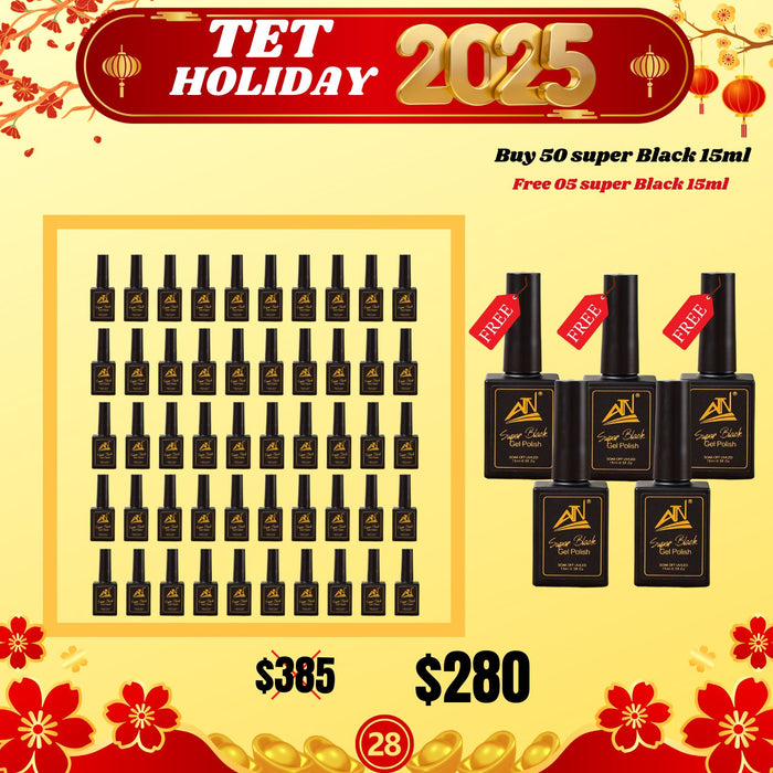 Tet Holiday 2025 -  Buy 50 super Black 15ml - Free 05 super Black 15ml