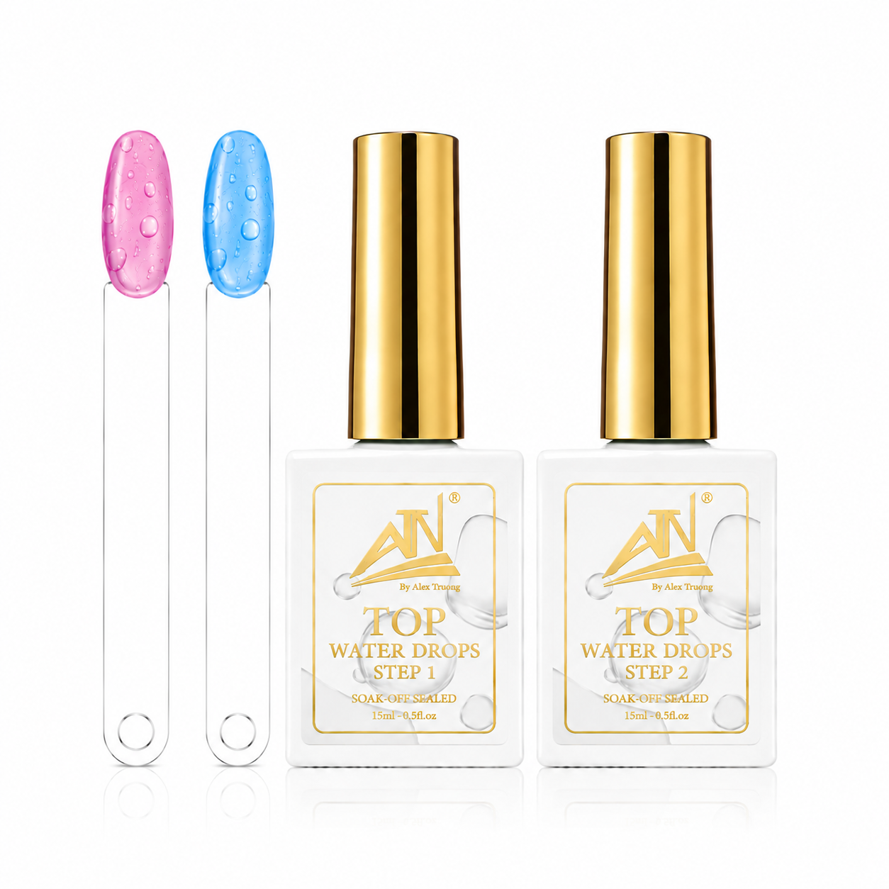 ATN Water Drop Gel Top Coat 15ml (Step 1 &2)