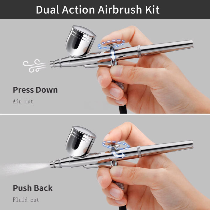 Airbrush Kit Cordless Rechargeable Air Compressor Gun Spray