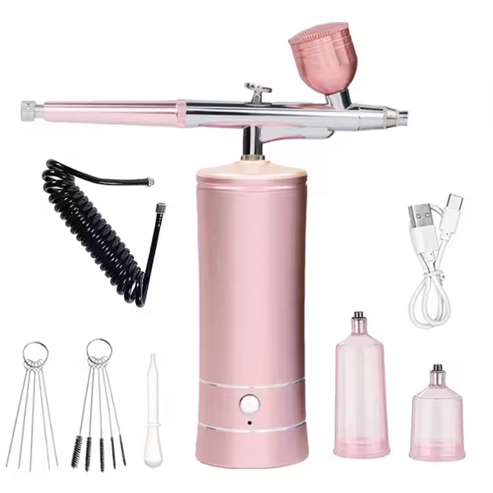 Airbrush Kit Cordless Rechargeable Air Compressor Gun Spray