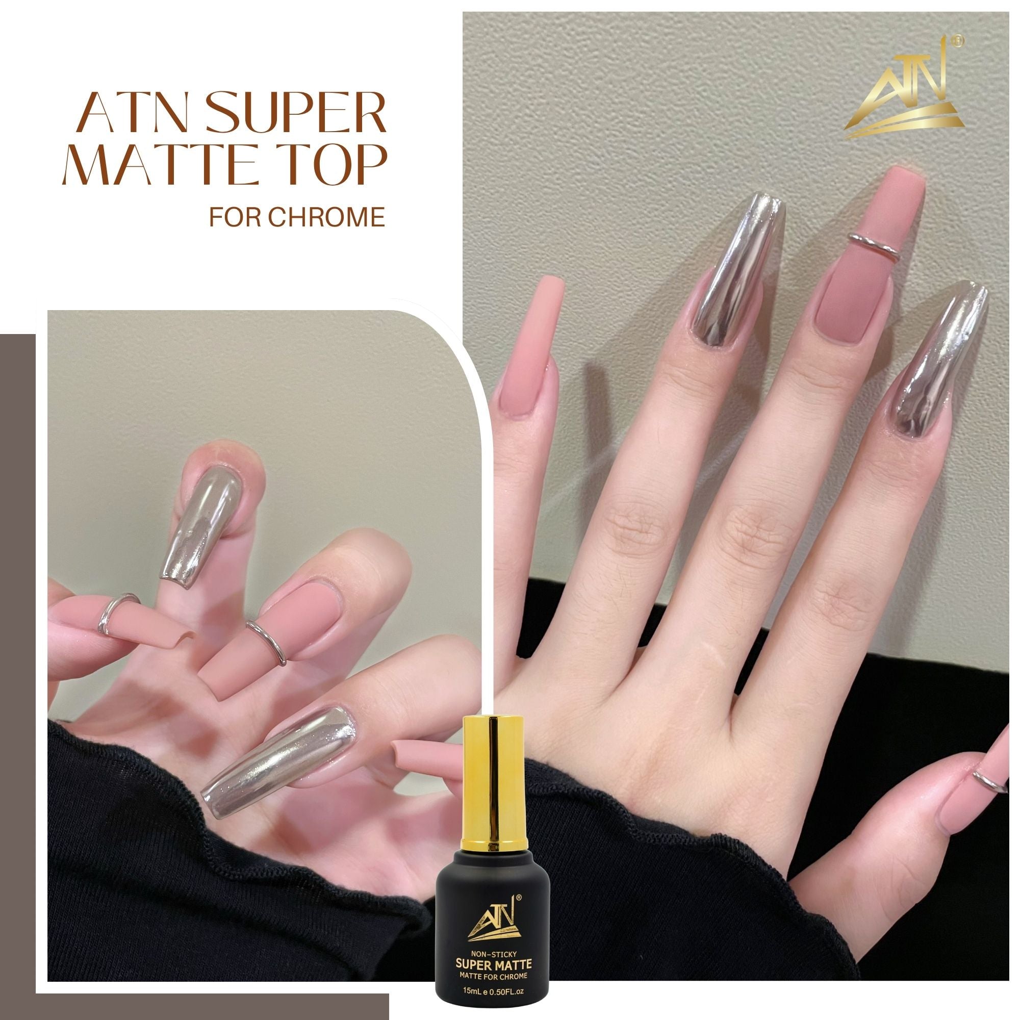 Sơn phủ bóng ATN Super Matte Top Coat 15ml không dính
