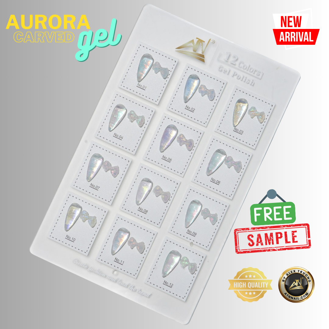 Honey Girl 3D UV Gel - Aurora Carved Gel Set (12 Colors)