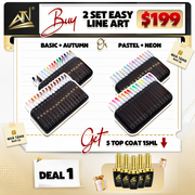 ATN Easy Line Art Gel Set Bundle + 5 Free Top Coat 15ml