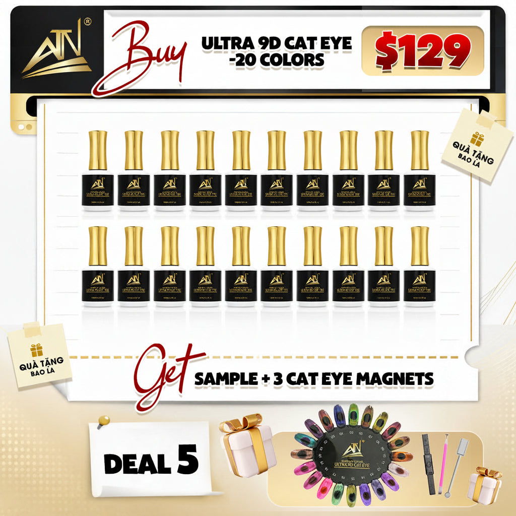 ATN Ultra 9D Cat Eye Gel Collection 20 Colors + Free Magnets