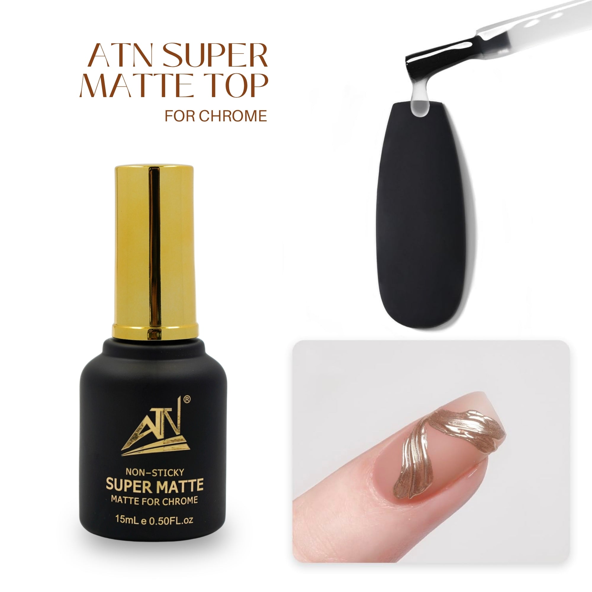 Sơn phủ bóng ATN Super Matte Top Coat 15ml không dính