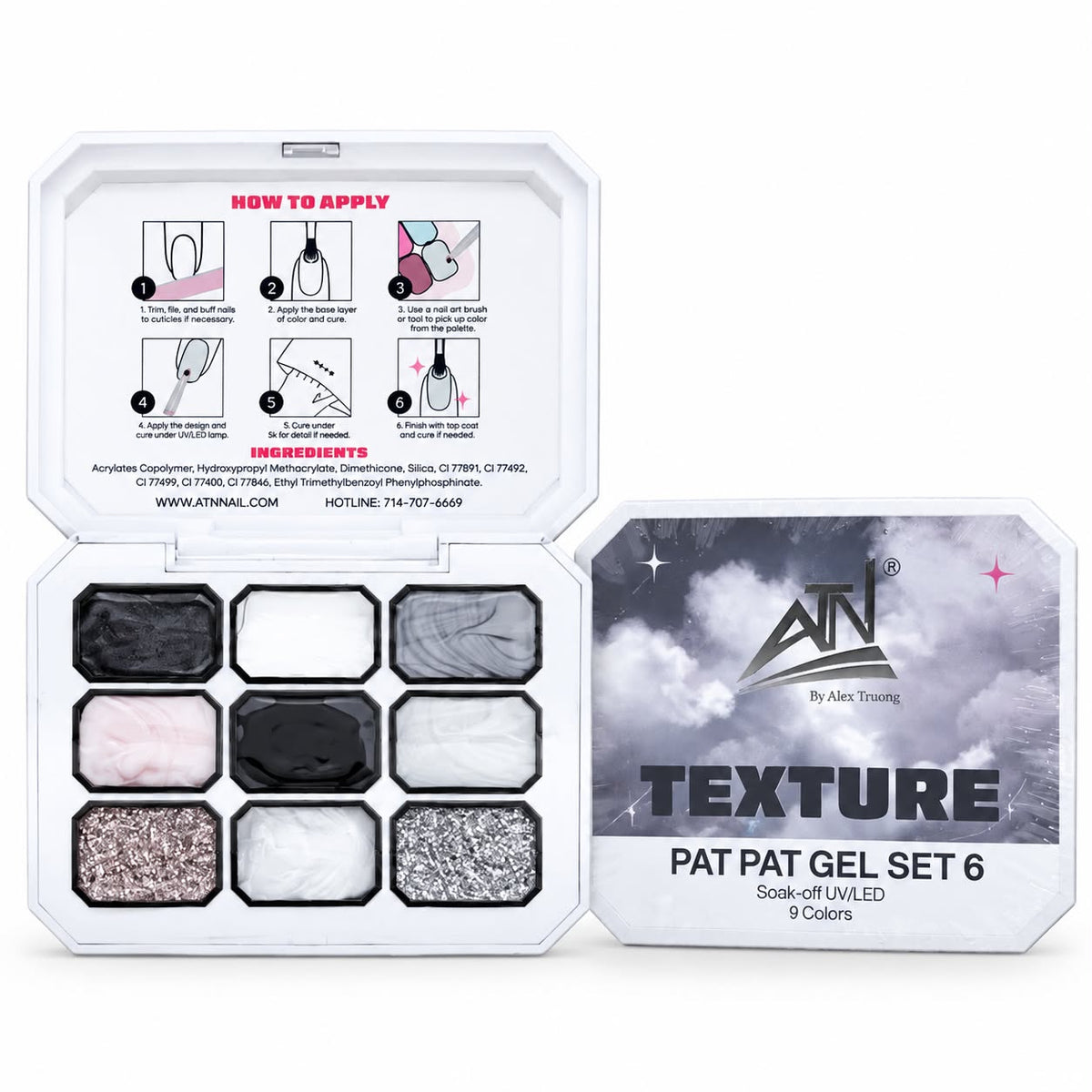 Pat Pat Gel - 9 Colors Ombre Paint Gel Nail Polish