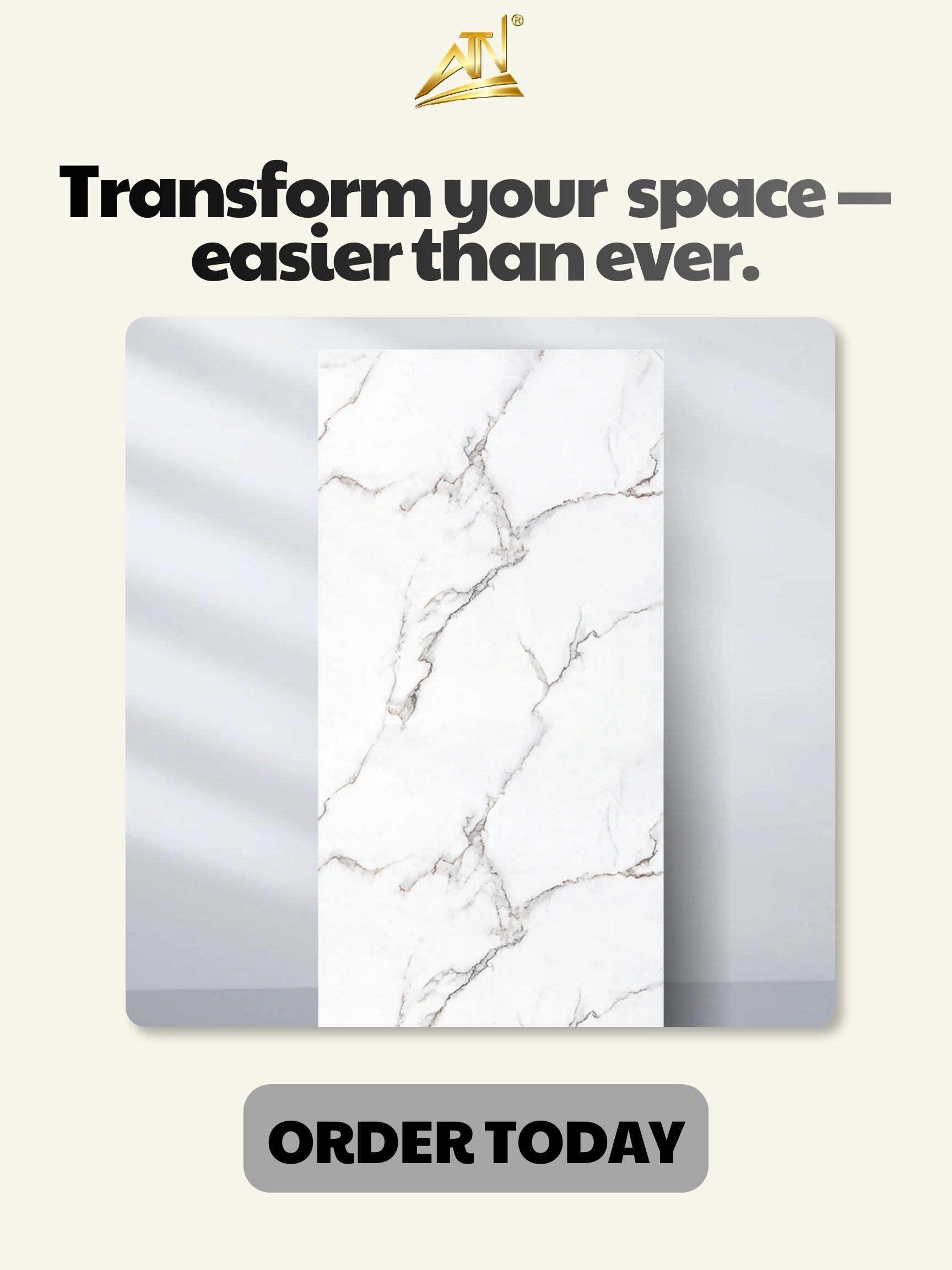 MARBLE PVC WALL PANEL (PICK-UP IN STORE ONLY)
