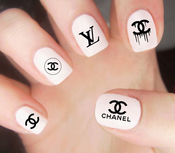 LV Nail Stickers @shopkeeki  Gucci nails, Acrylic nails, Gel nails