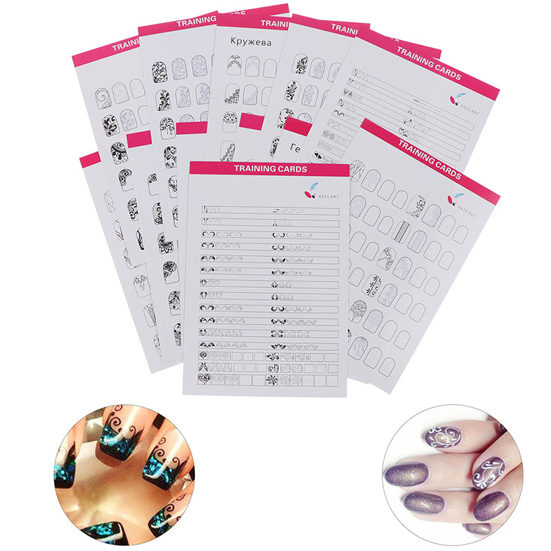 THẺ HƯỚNG DẪN LÀM MÓNG - THẺ THỰC HÀNH &amp; VẼ - 12 thẻ 