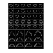 STICKER - Nail Art Airbrush Stencils - Set A | 4 pcs