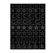 STICKER - Nail Art Airbrush Stencils - Set B | 4 pcs
