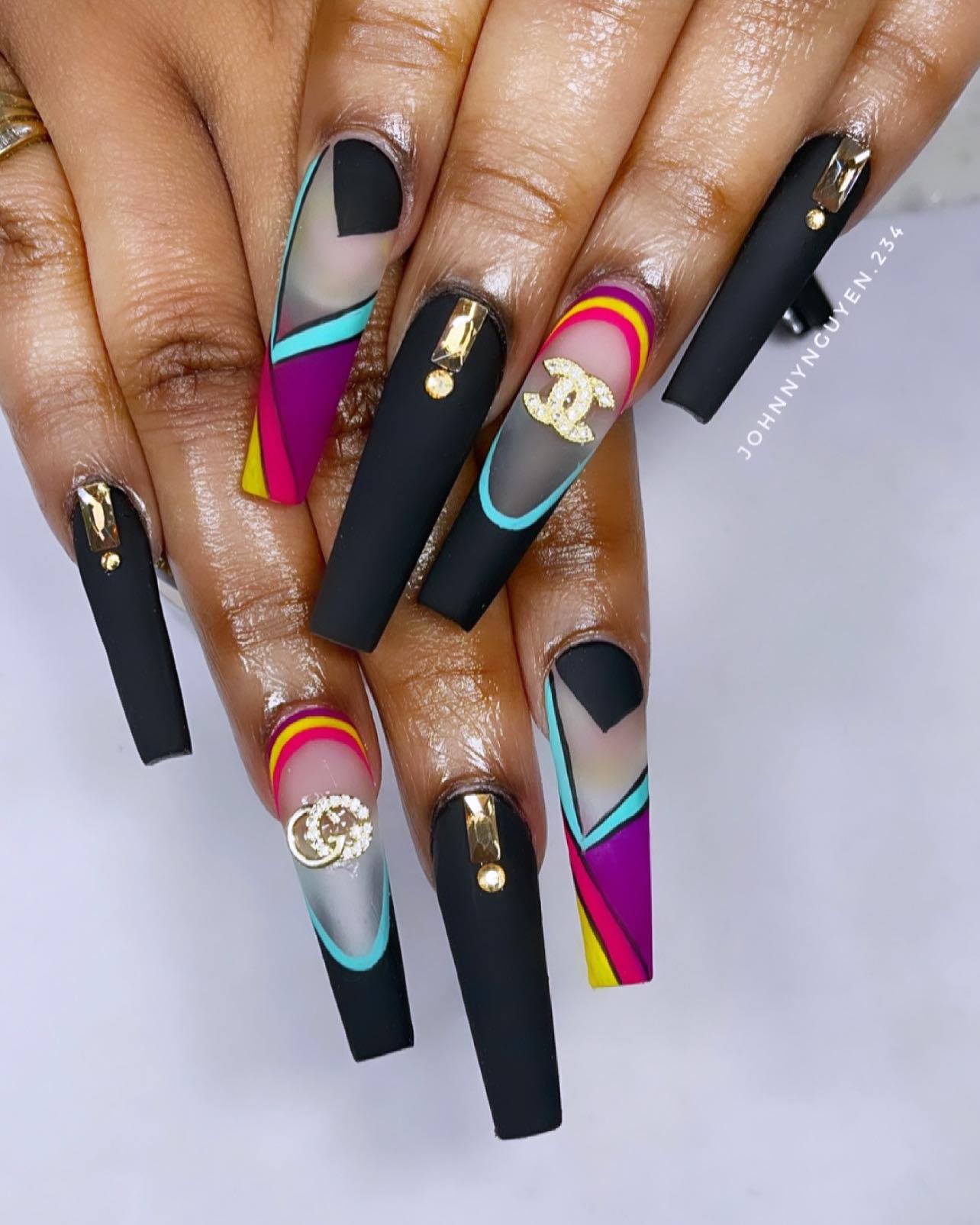 NHÃN DÁN - THƯƠNG HIỆU PRADA, GUCCI, LV, CHANEL HOLOGRAPHIC | BỘ 5 CÁI