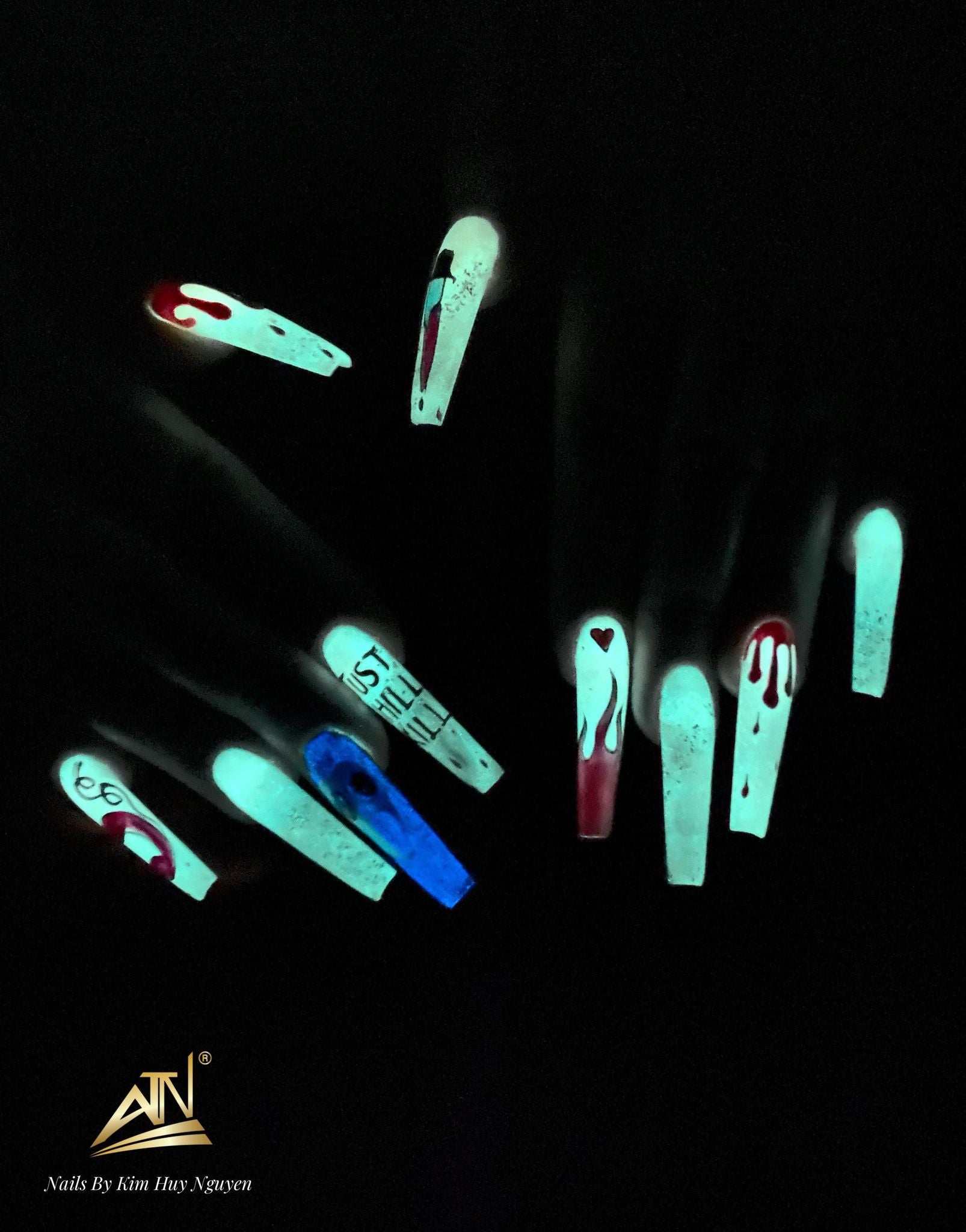Top Gel phát sáng trong bóng tối – Xanh lá &amp; Xanh dương 