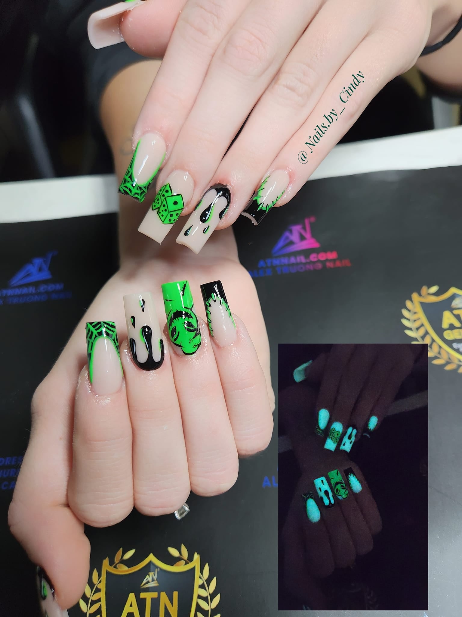 Top Gel phát sáng trong bóng tối – Xanh lá &amp; Xanh dương 