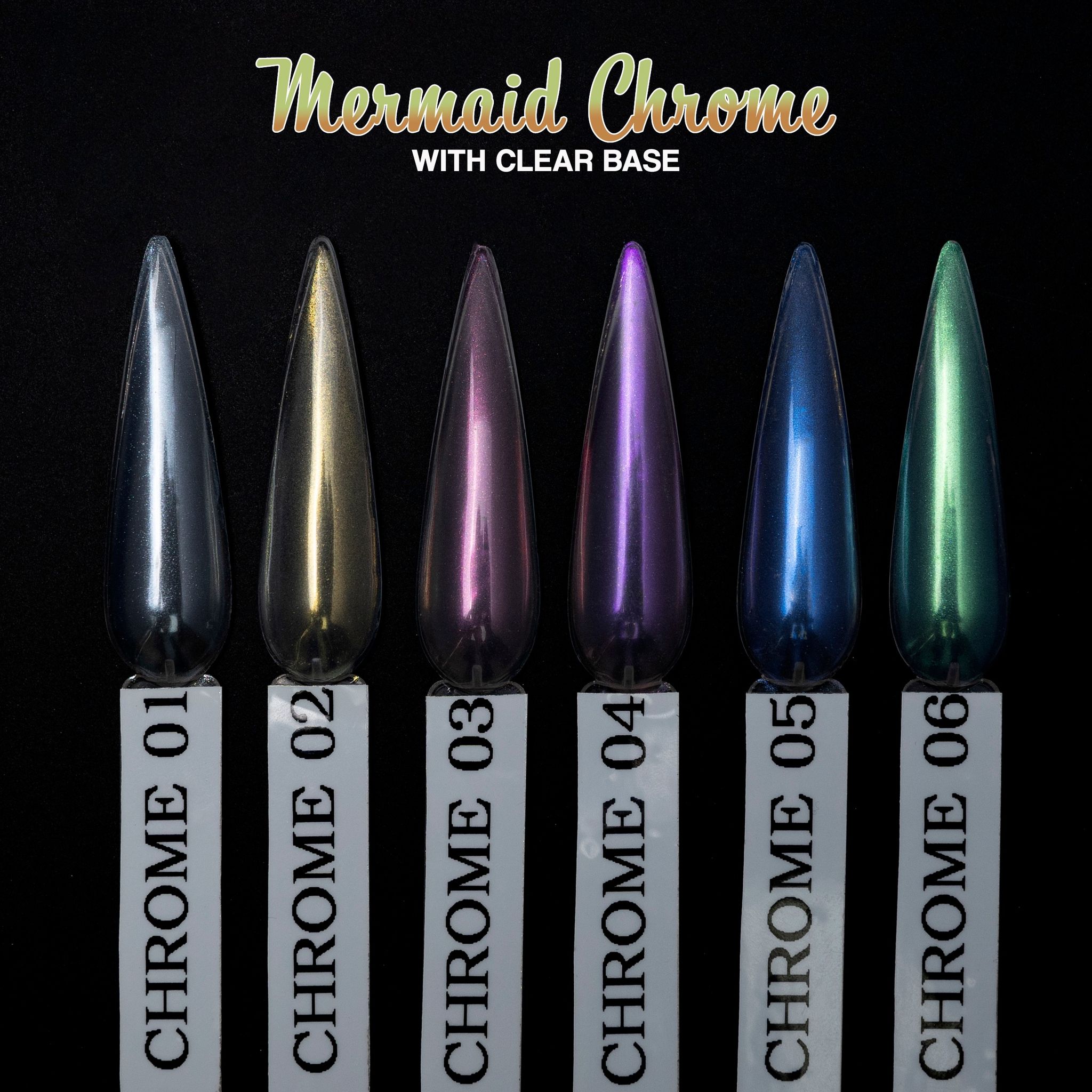 Mermaid Chrome 0.9gr - Set 6 Colors