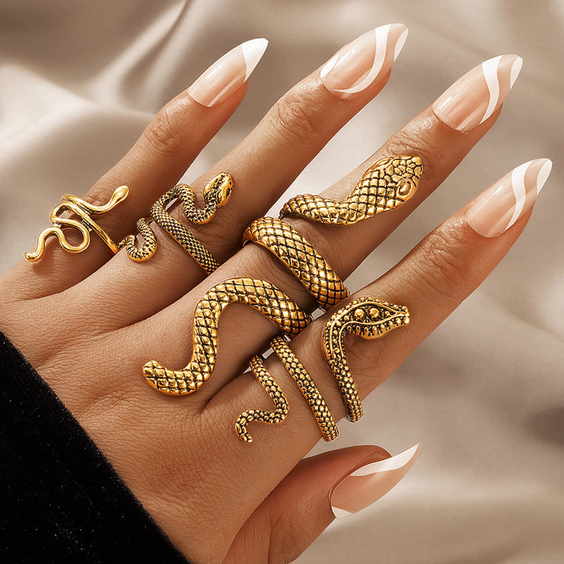 Finger Ring Set - Jewelry Nail Decoration