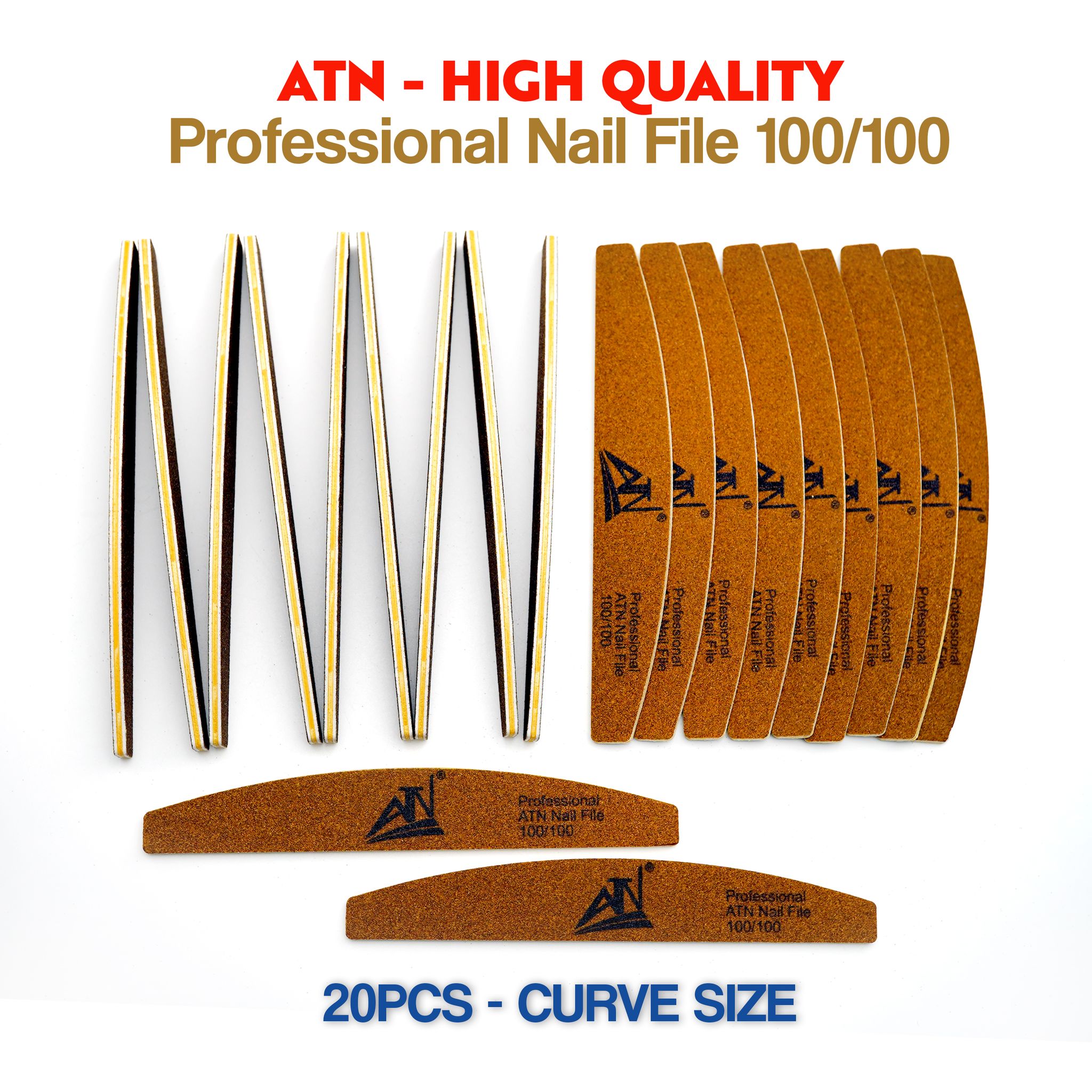 ATN - DỤNG CỤ DỌN MÓNG 100/100 - MÀU VÀNG - GÓI 20 CÁI