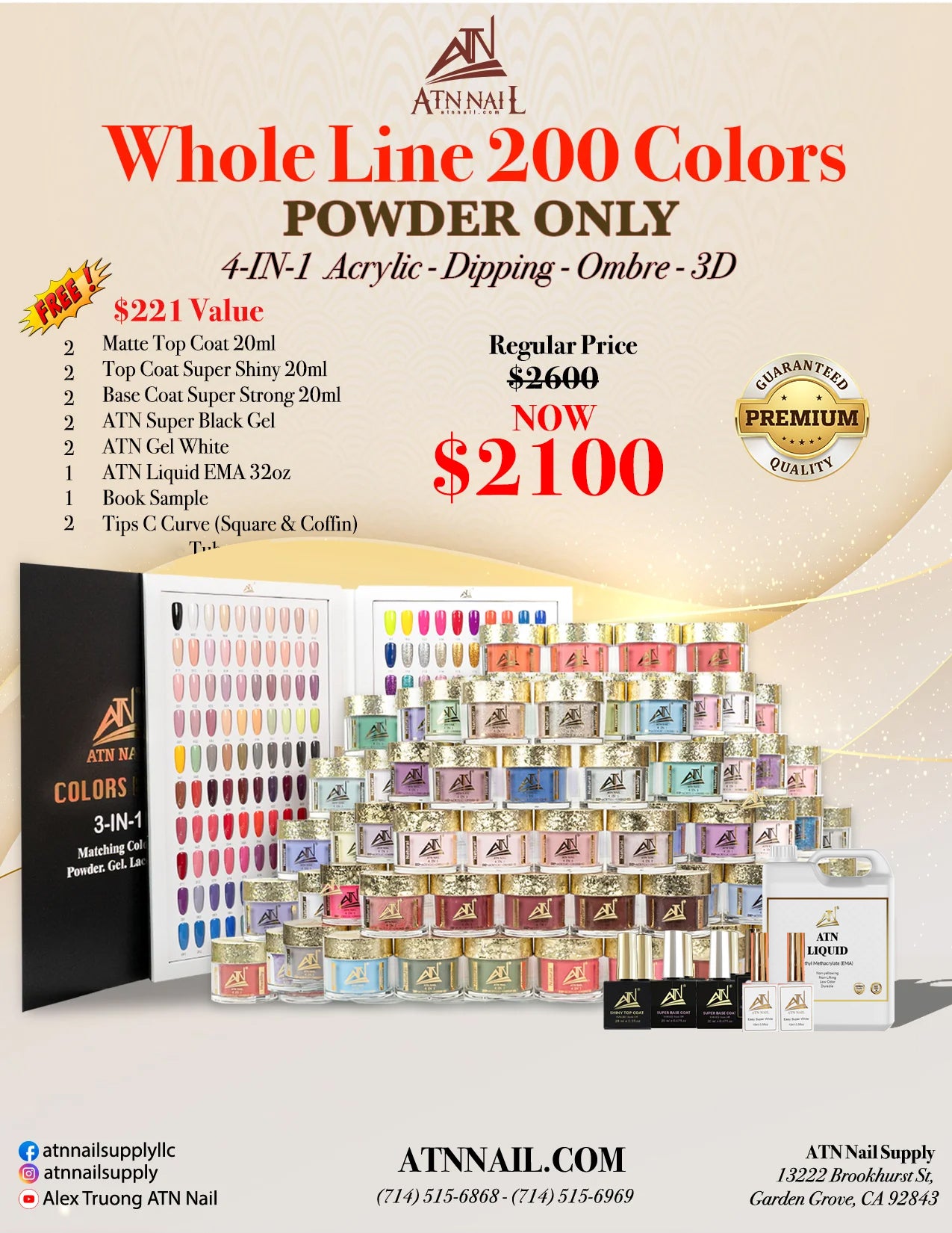 Whole Line 200 Colors (From #1 -> #200) – Powder Only