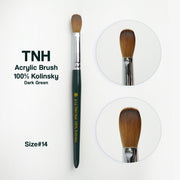 TNH 100% Kolinsky Acrylic Nail Brush | Dark Green