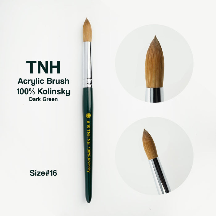 !!! NEW BRUSH By ALEX TRUONG Design - TNH Acrylic Brush 100% Kolinsky | Dark Green