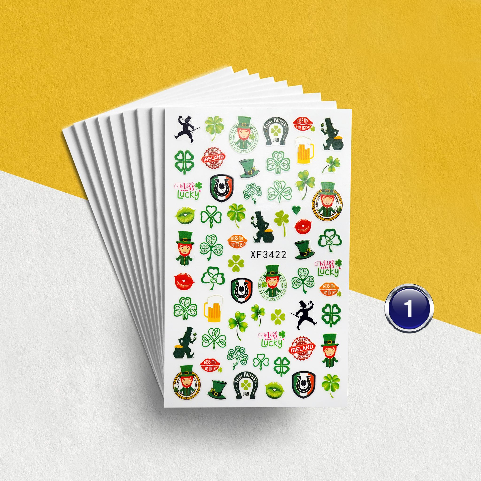 STICKER - LUCKY 4 LEAF CLOVER | SET 6 PCS