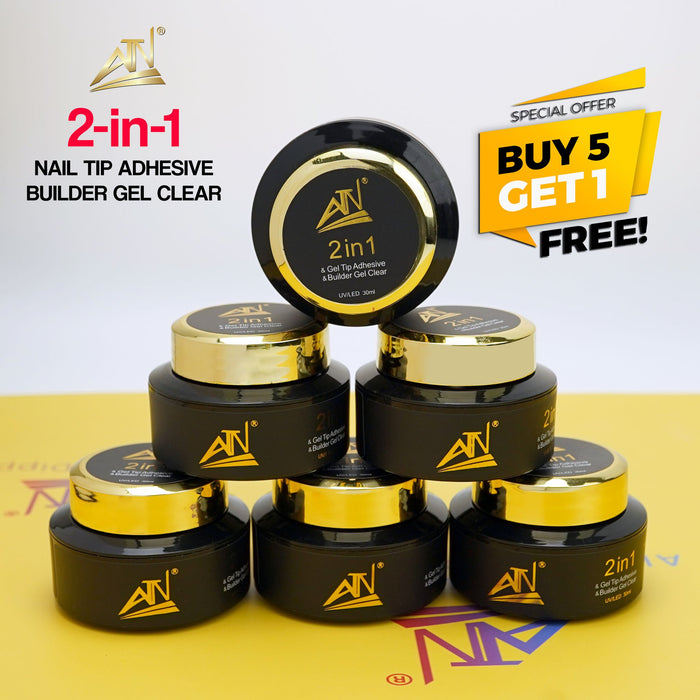 GEL - BUILDER GEL _ NAIL TIP ADHESIVE - CLEAR - Jar 30ml