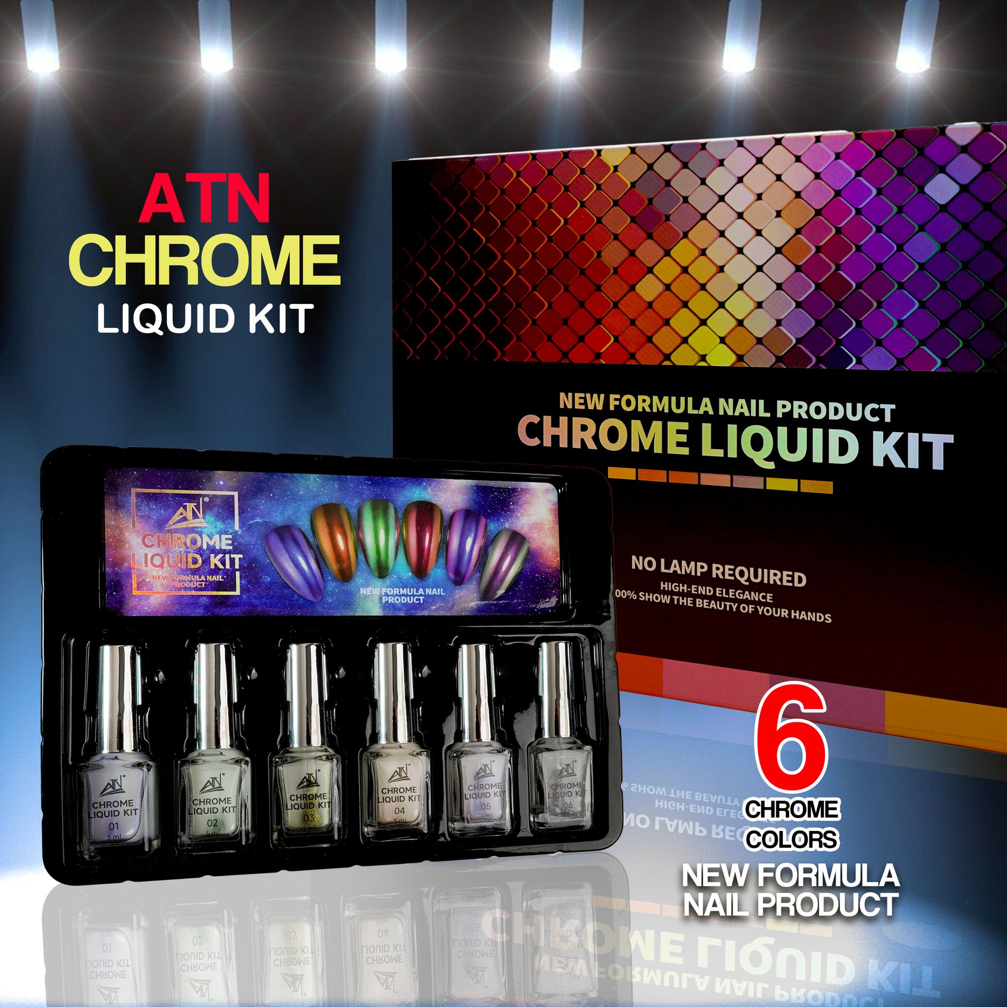 Chrome Liquid Kit - Set 6 Colors/Pack