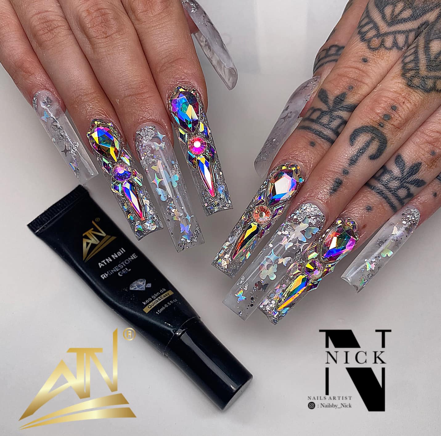 ATN DIAMOND_RHINSTONE GEL KEO TUBE ( KEO ĐÍNH ĐÁ)