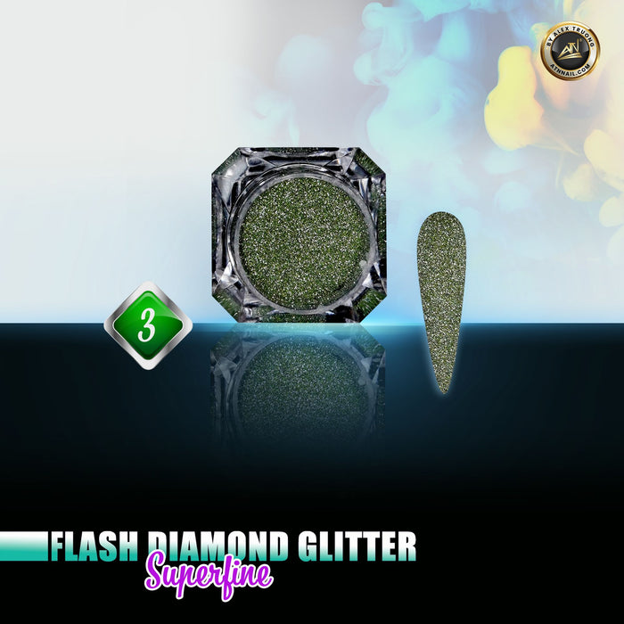 GLITTER -  FLASH DIAMOND GLITTER - 8 COLORS