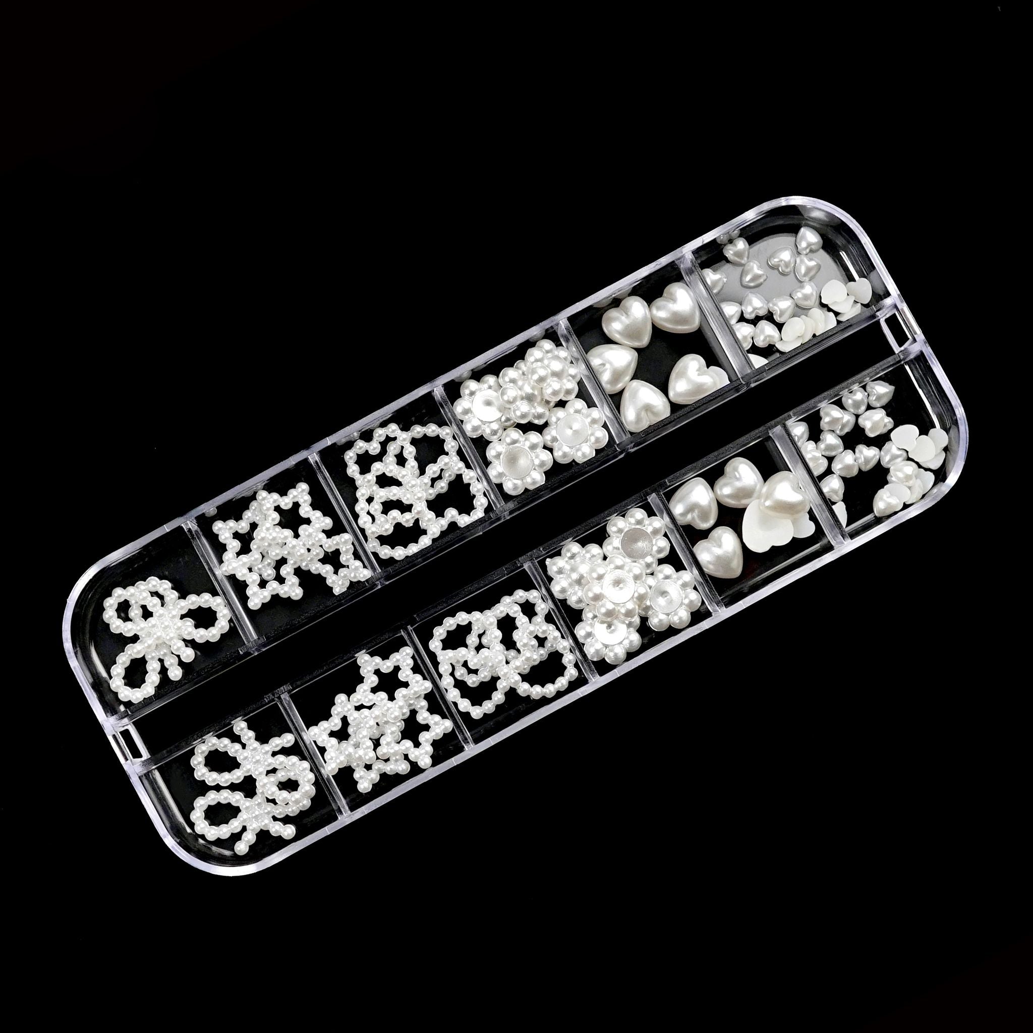 NAIL DECORATION - CHARM - Bow_Rose_Sakura_Bear_Heart_Butterfly | BOX 12 STYLES