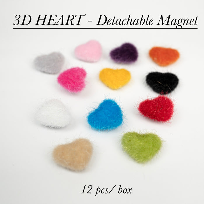 NAIL DECORATION - 3D HEART DETACHABLE MAGNET