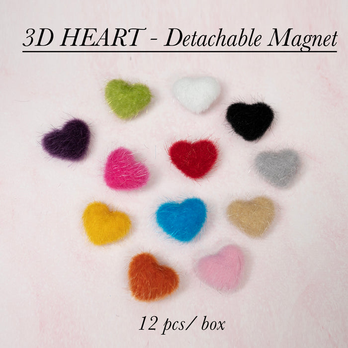 NAIL DECORATION - 3D HEART DETACHABLE MAGNET