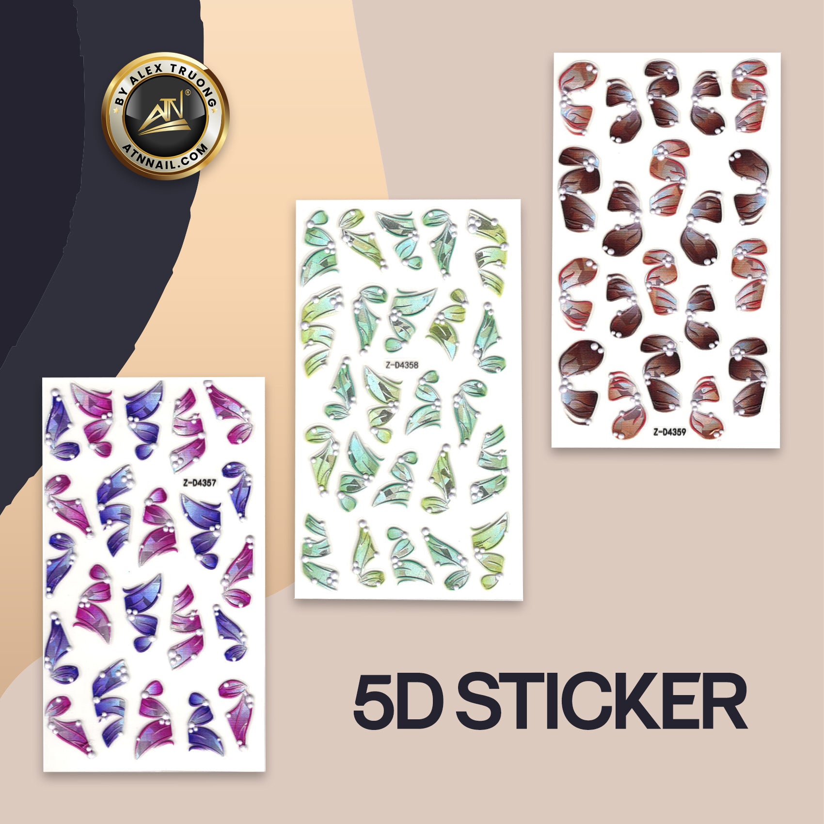NHÃN DÁN - LỤA 5D 3 MÀU | BỘ 3 CÁI