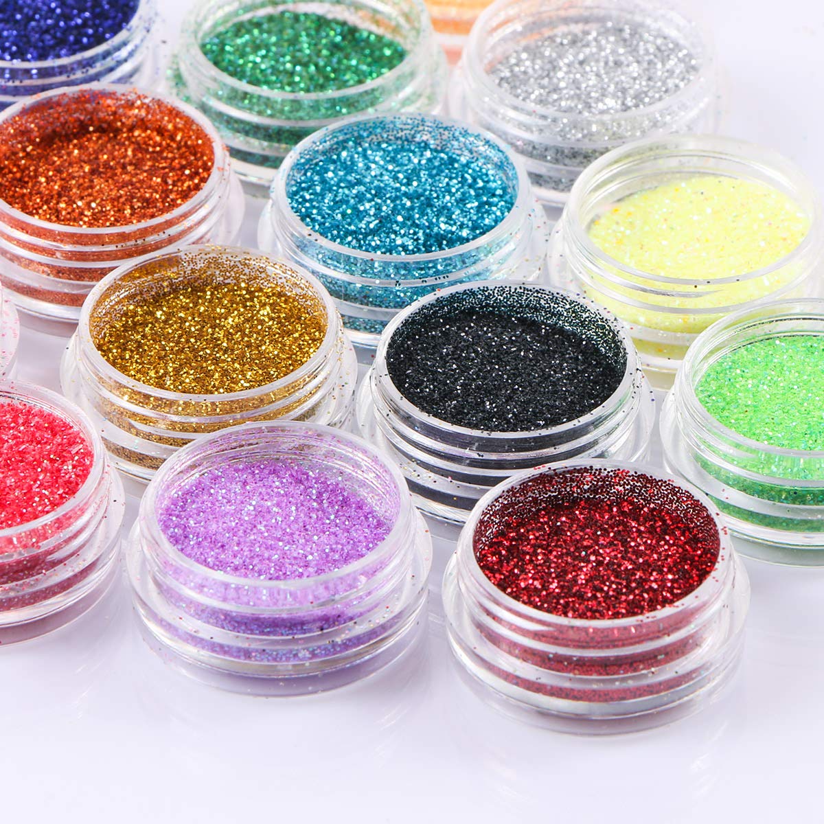 GLITTER - 45 COLORS JAR GLITTER PIGMENT