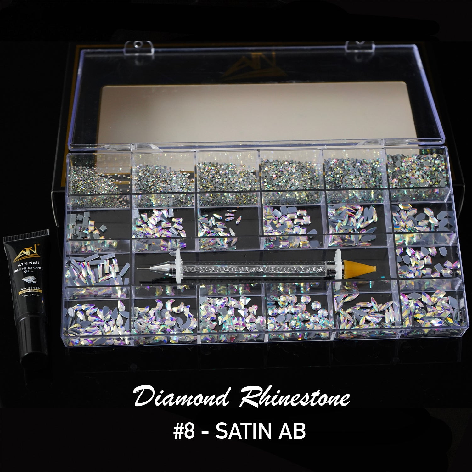 Hộp kim cương mới - Đá Rhinestone nhiều hình dạng | 20 hình dạng/gói