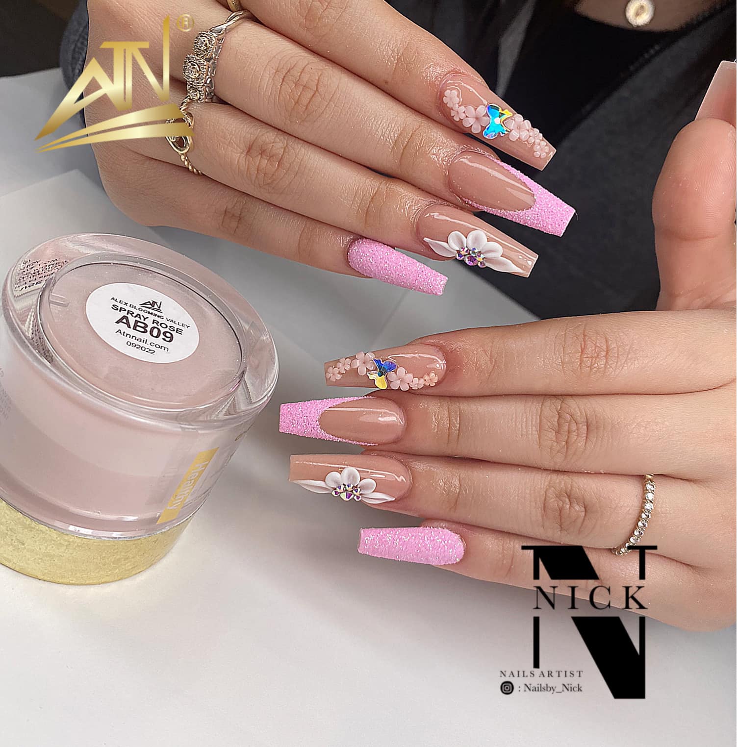 Alex Blooming Valley Nude Acrylic Powder – Set AB 18 Colors