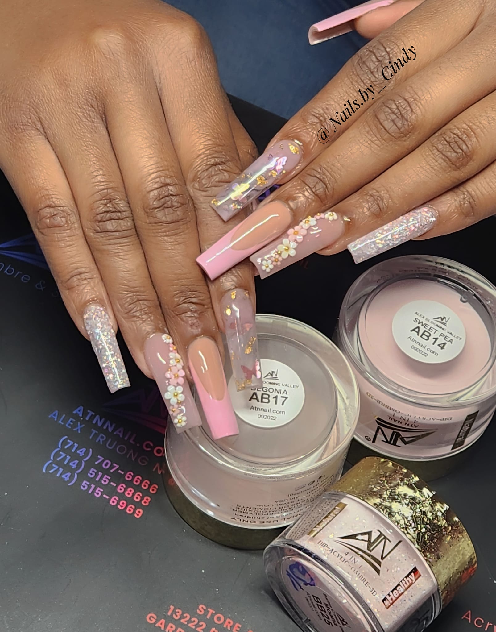Alex Blooming Valley Nude Acrylic Powder – Set AB 18 Colors