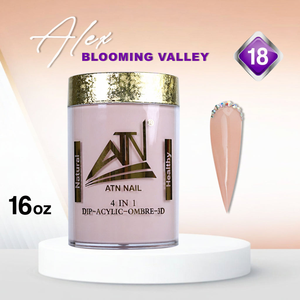 Alex Blooming Valley Nude Acrylic Powder – Set AB 18 Colors