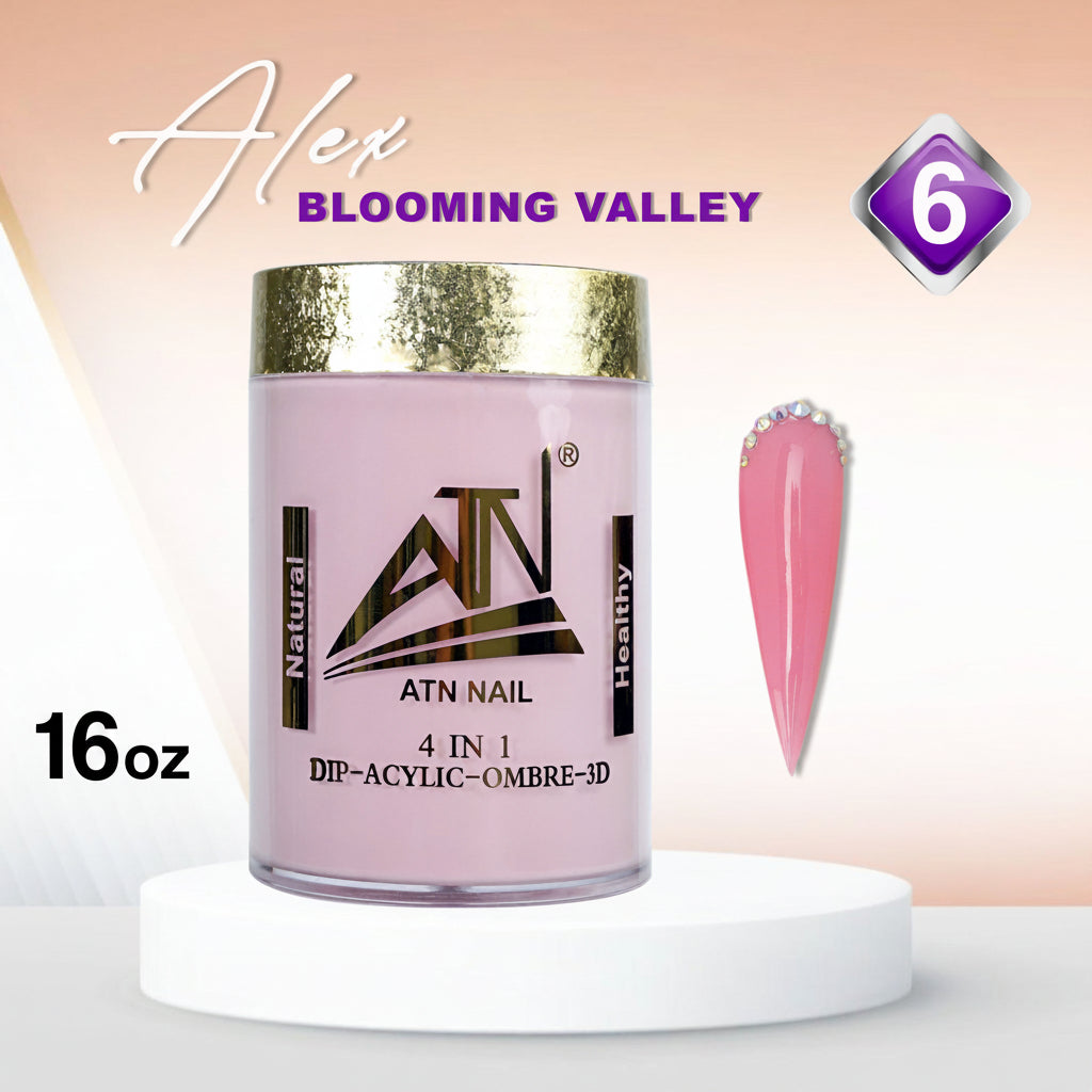 Alex Blooming Valley Nude Acrylic Powder – Set AB 18 Colors