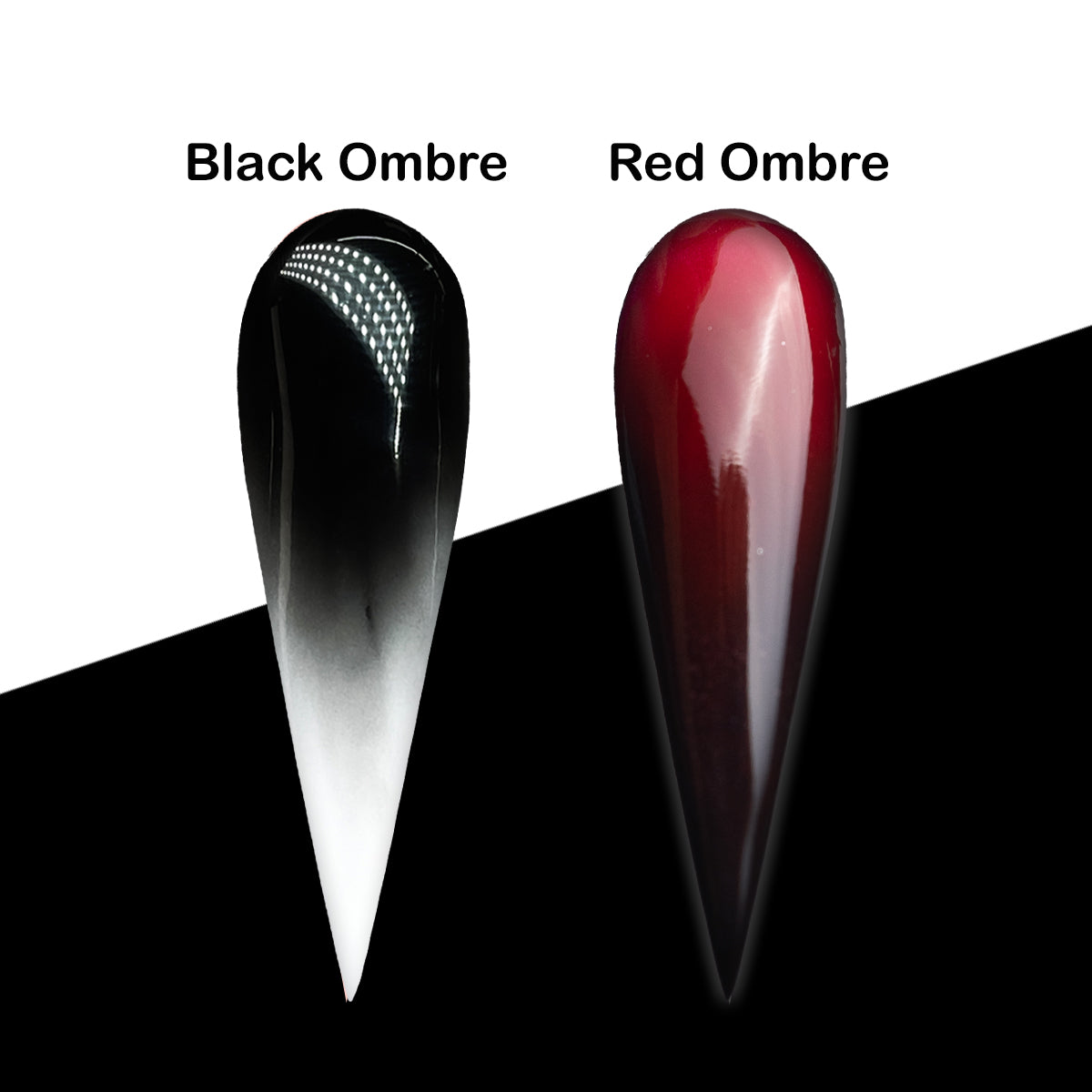 Black & Red Ombre Acrylic Powder