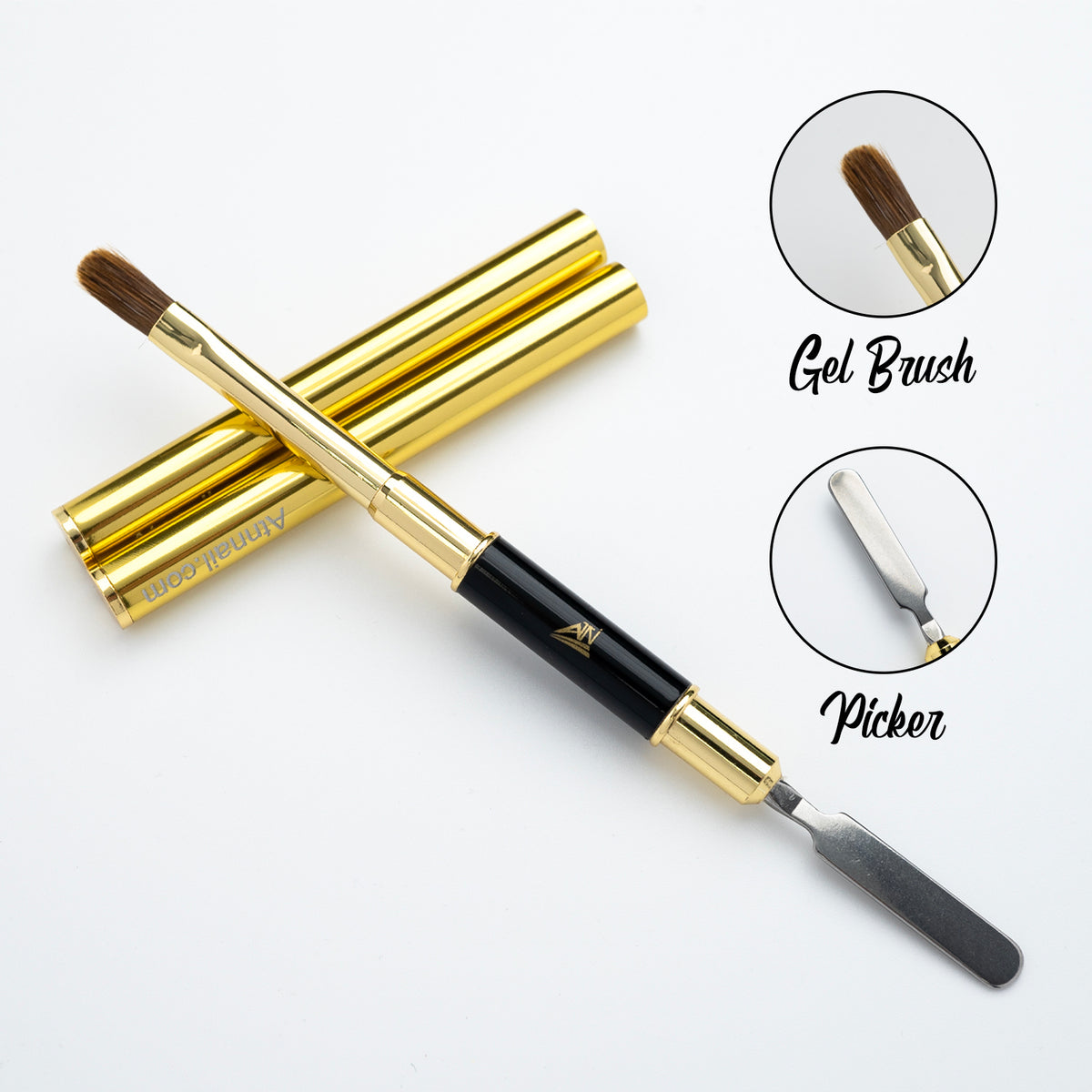 ATN BRUSH Long hair Poly Gel Getting Brush 100 Kolingsky — ATN Nail