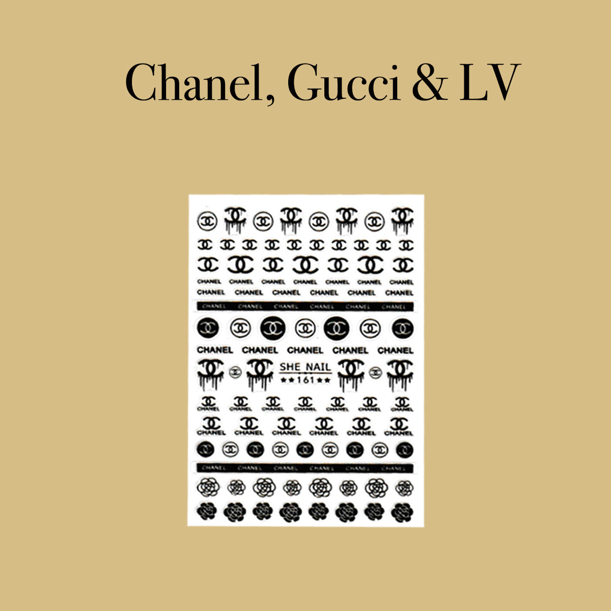 STICKER - CHANEL, GUCCI & LV | SET 5 PCS